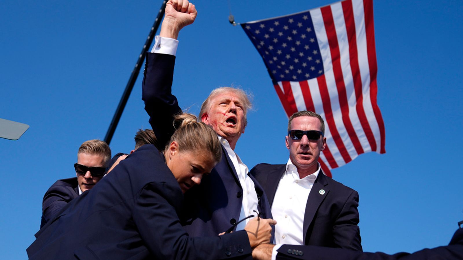 The assasination attempt on Donald J. Trump at a political campaigning rally in Pennsylvania